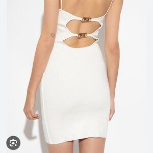 FENDI reversible mini dress off white logo